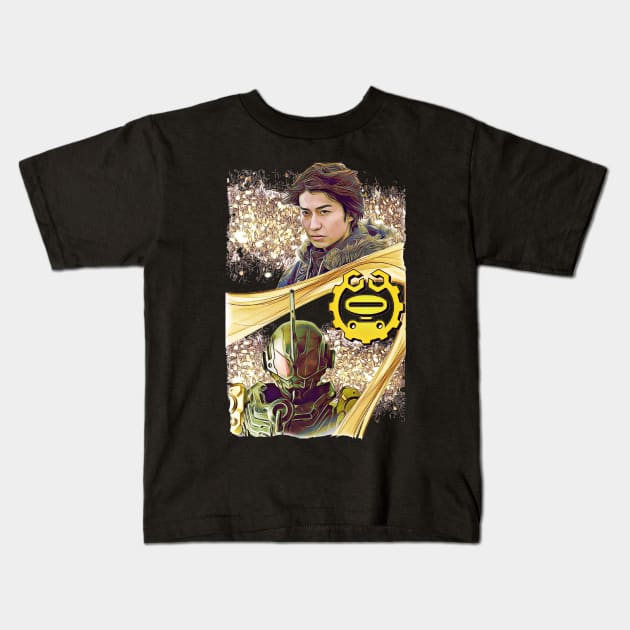 Kamen Rider Grease Side-by-Side   (style #2) Kids T-Shirt by BeatlesDiva